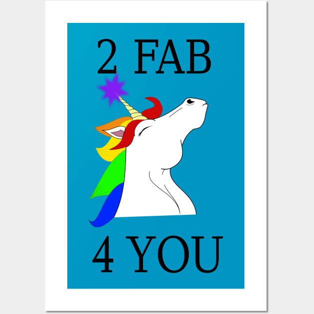 Fabulous Rainbow Unicorn Wall Art by LunaHarker